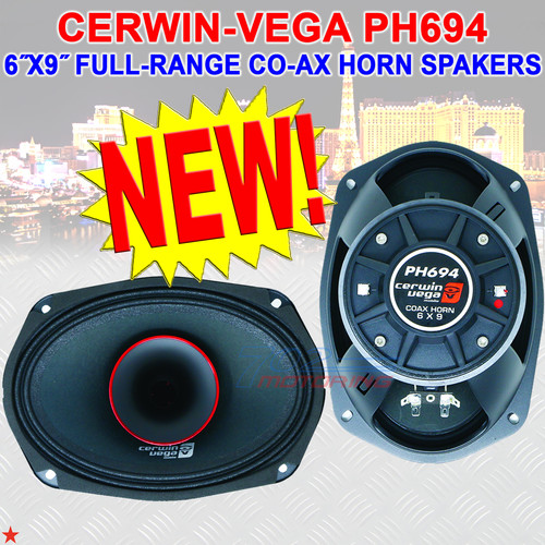 CERWIN VEGA PH694 6"X9" FULLRANGE COAX HORN SPEAKERS FOR HARLEY