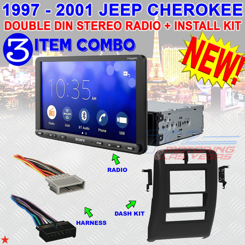 2001 Jeep Cherokee Double Din Dash Kit 