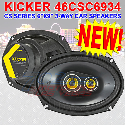 PAIR KICKER 46CSC6934 6"X9" 6X9" 900 WATT 4OHM 3WAY CAR AUDIO