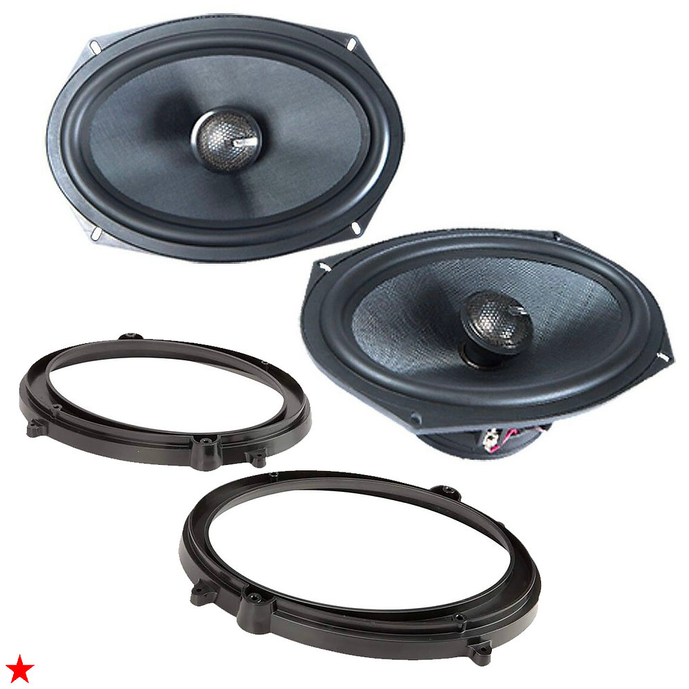 FOR HARLEY DAVIDSON 6X9 DIA AUDIO 6X9 + 5X7 6"X9" SPEAKER ADAPTERS