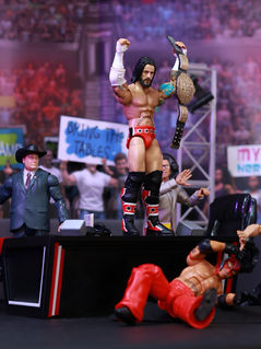 wwe action figure announcer table