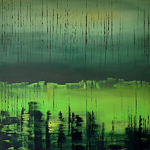 un parfum d'herbe coupée 100 cm x 100 cm