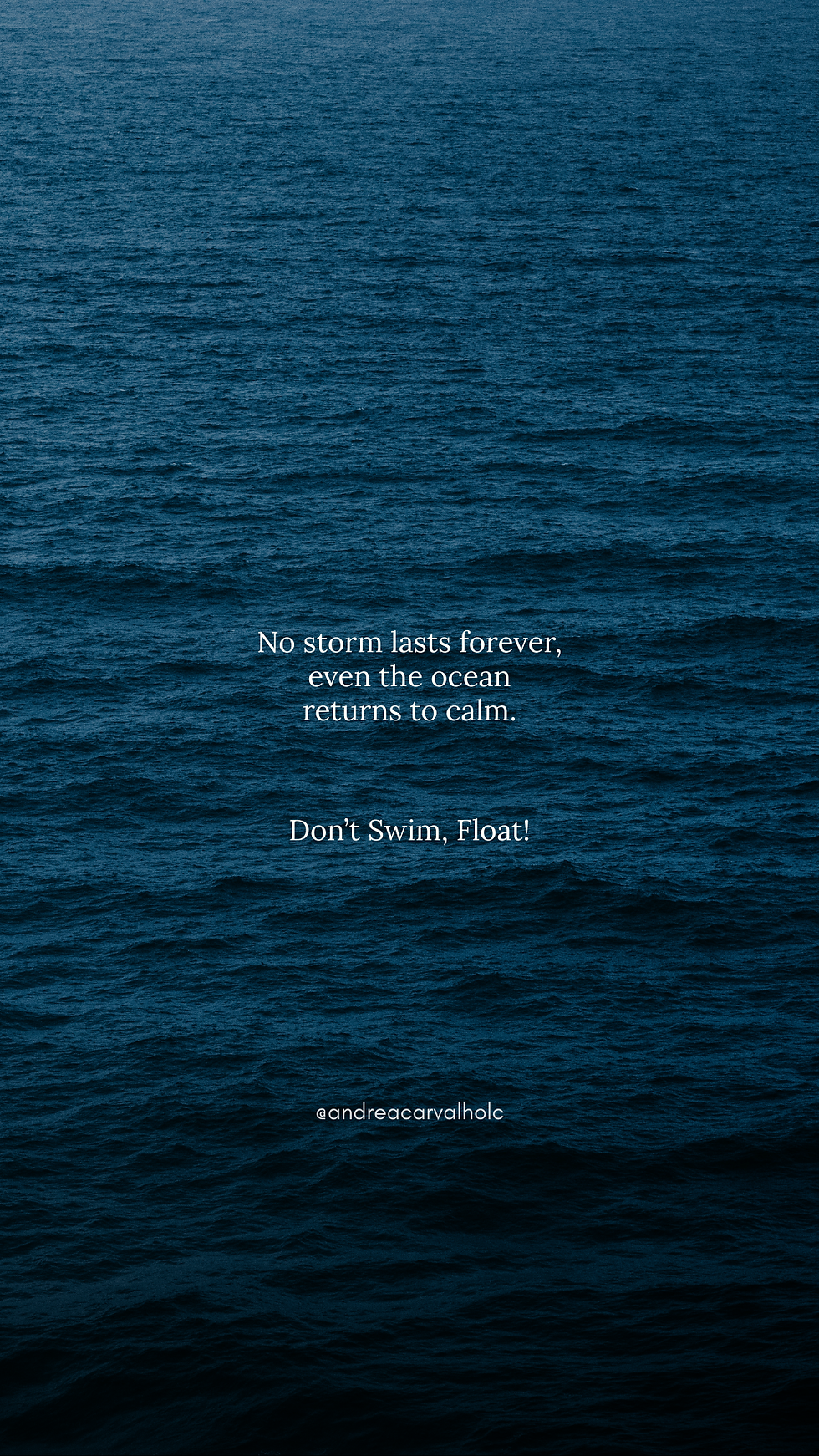 Don’t Swim, Float