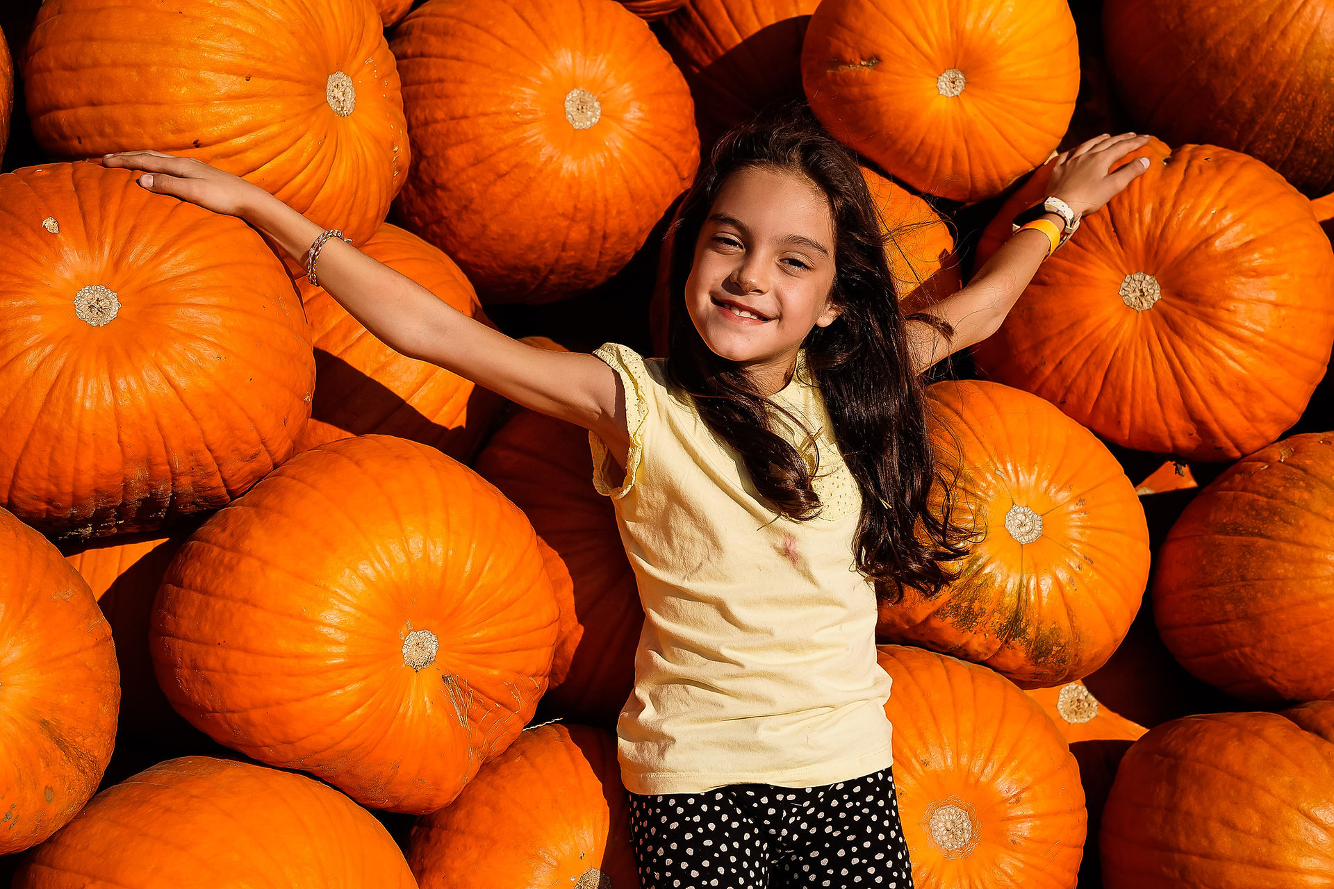 Irene with pumpkins