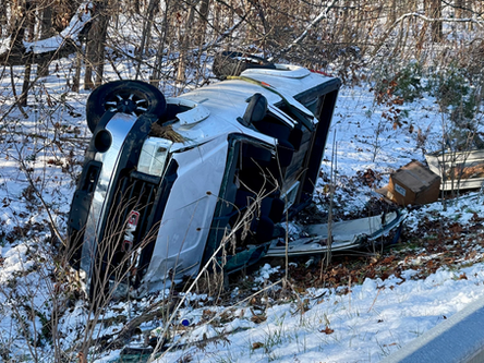 Wreck sends vehicle rolling into ditch, one injury reported
