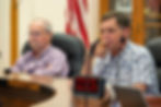 Commissioners Todd Ewen (right) and Phillip Marshall (left)