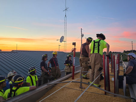 Livonia VFD hosts grain bin rescue training with 10 local departments