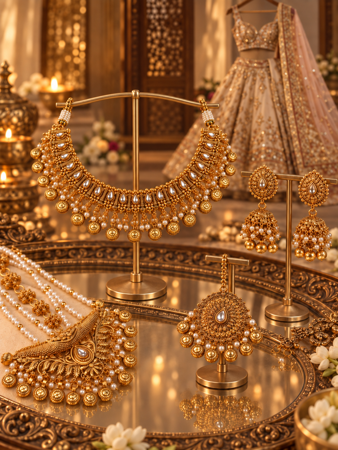 Deeplata Necklace Set - Moti Noor