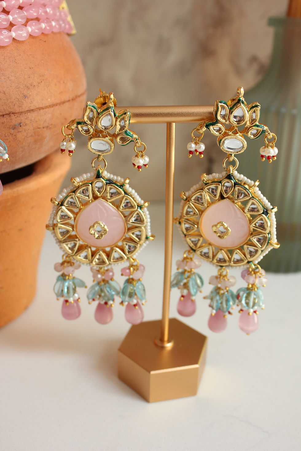 Thumbnail: Rajvanshi Raas Necklace Set - Chandrika