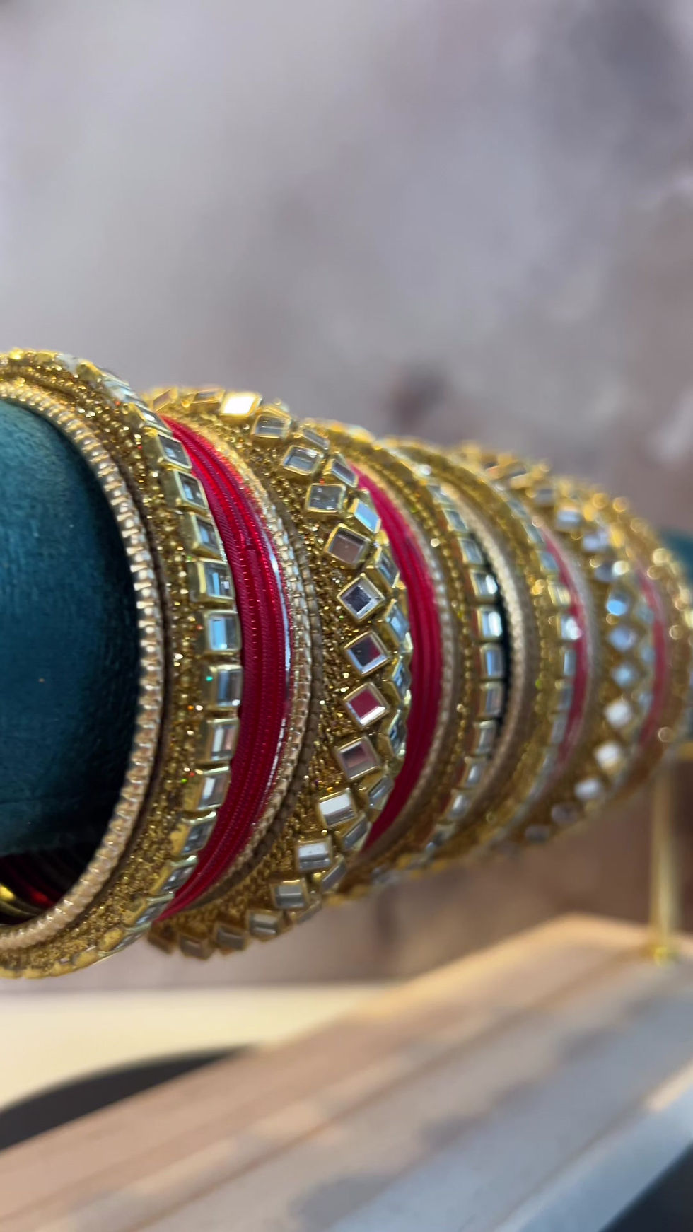 Thumbnail: Adaa Sheesha Bangles - Sindoor Red