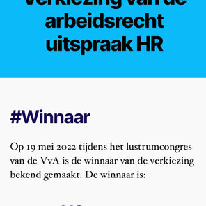 NS-arrest winnaar dé arbeidsrecht uitspraak HR