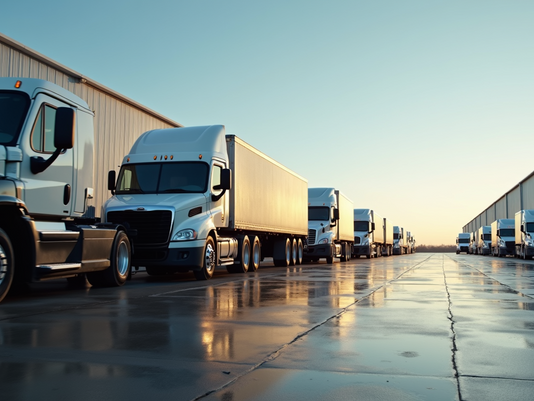 A fleet of trucks