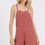 Thumbnail: Dark Mauve Mineral Wash Gauze Sleeveless Romper