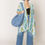 Thumbnail: Blue Cora Quilted Puffer Tote