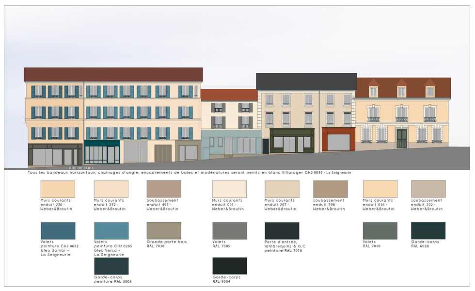 Simulation maisons bourge en enduit
