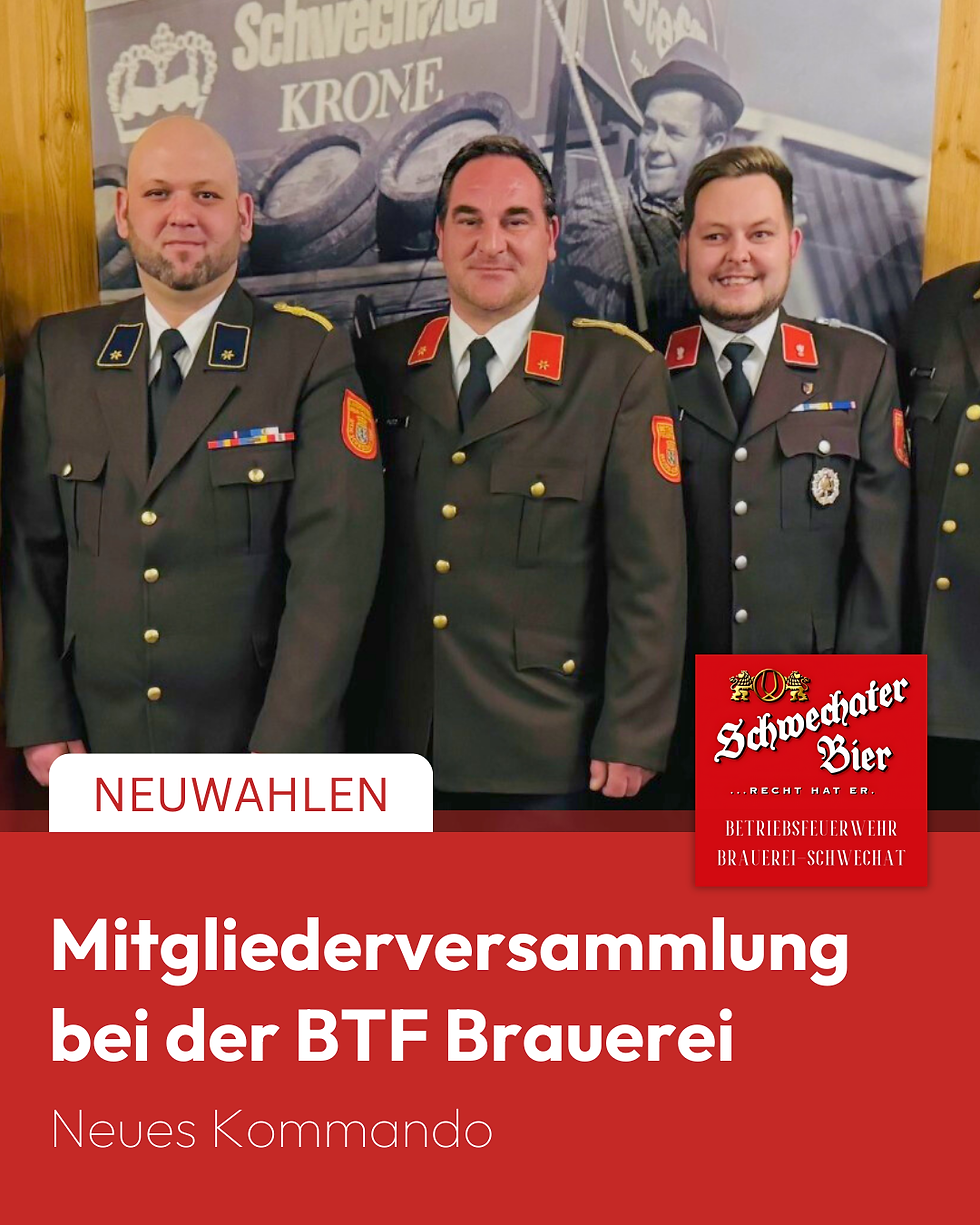 Kommandowahl 2026 bei der Betriebsfeuerwehr der Brauerei Schwechat