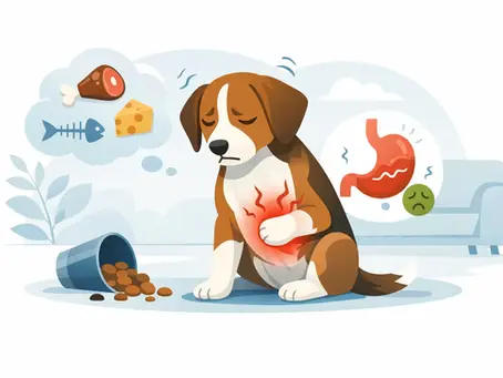 Dor de estômago em cachorro após comer