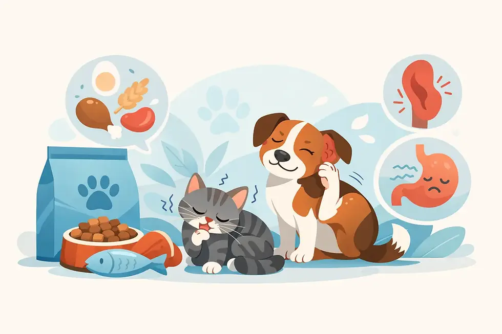 Sensibilidade alimentar pet e seus sinais