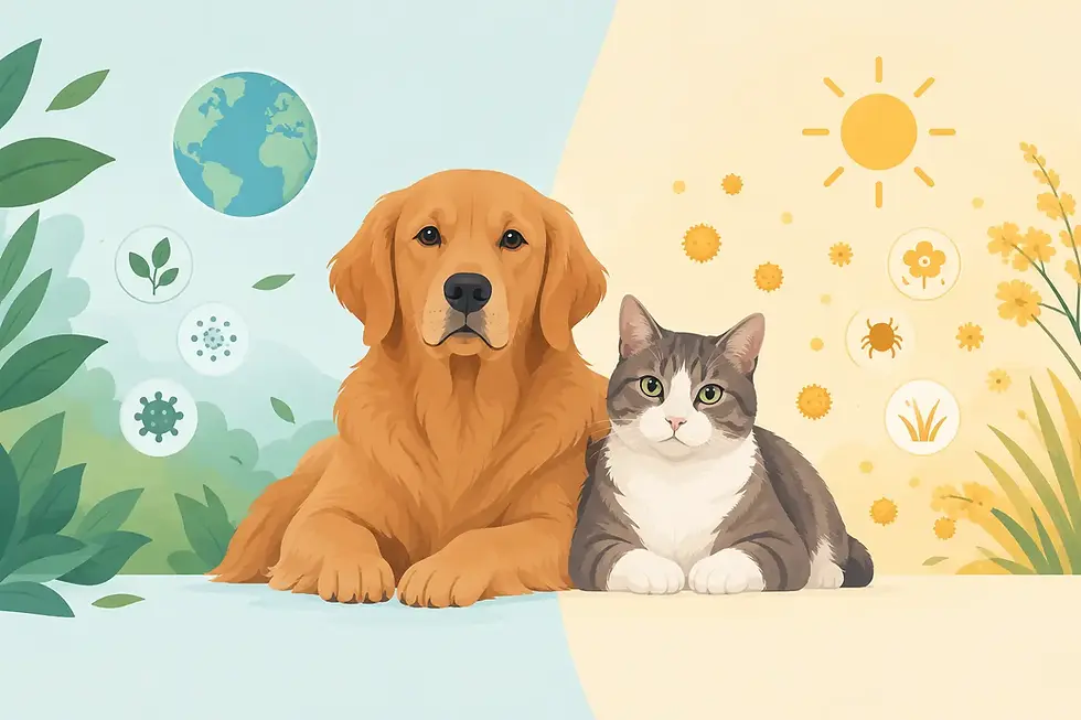 Sensibilidade ambiental versus alergia sazonal em pets