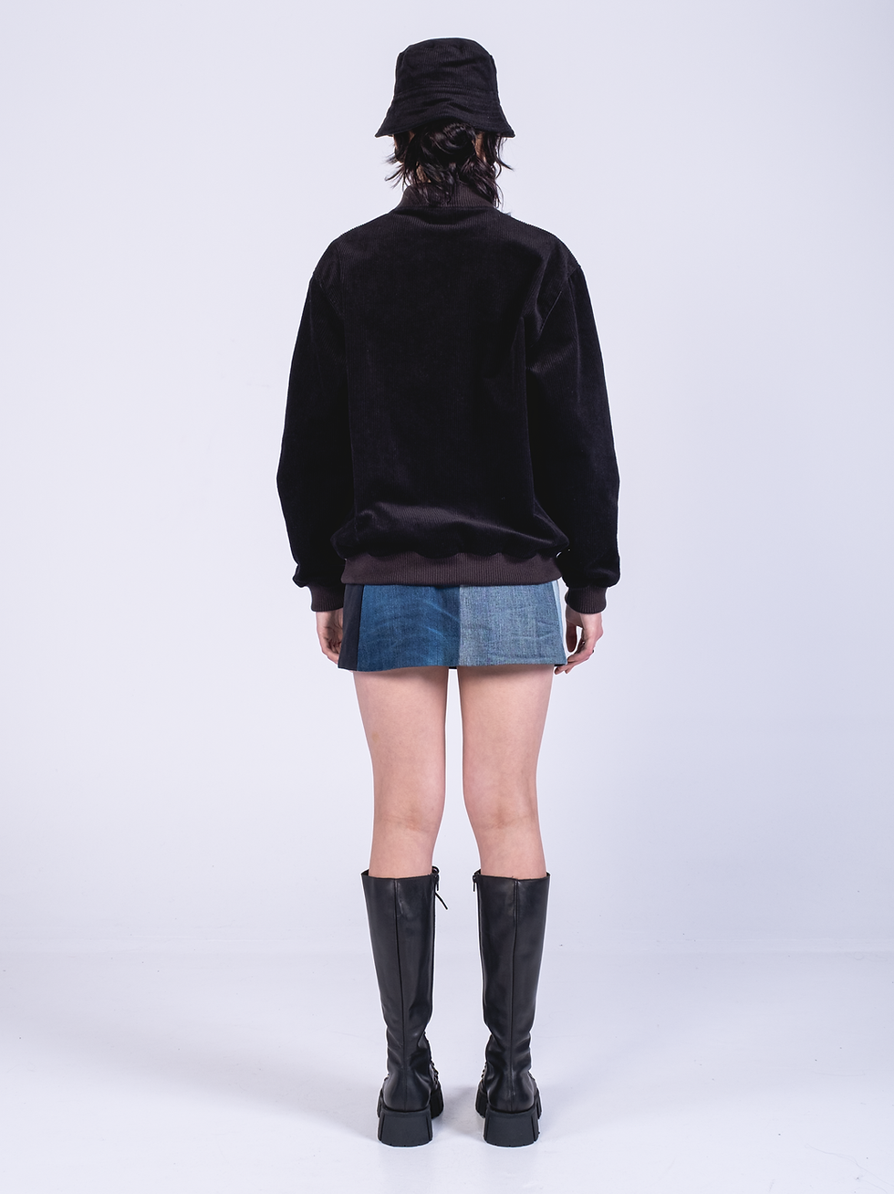 Miniature : Bomber en corduroy noir