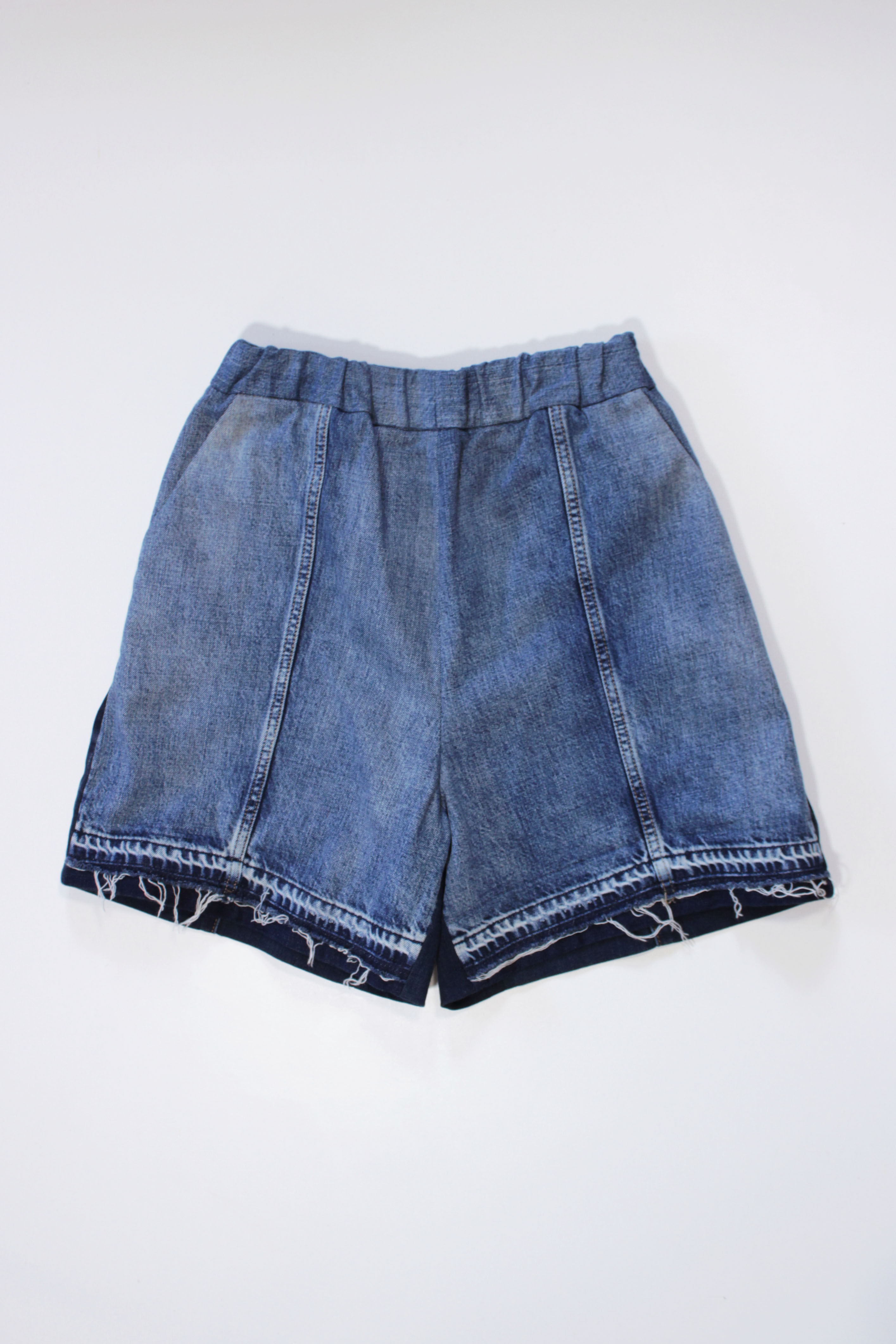 Shorts in Blue Jeans Patchwork