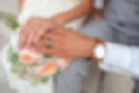 Wedding couple's hands