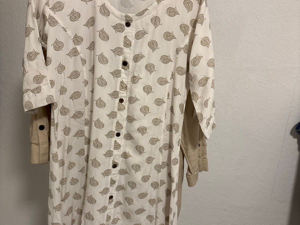 Tunique longue Kurti à motifs imprimés