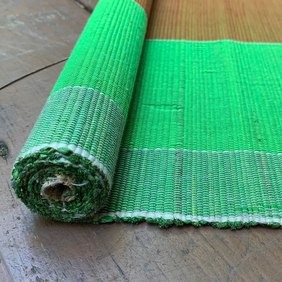 Thumbnail: Handmade Raffia Grass Table Runner & Placemats
