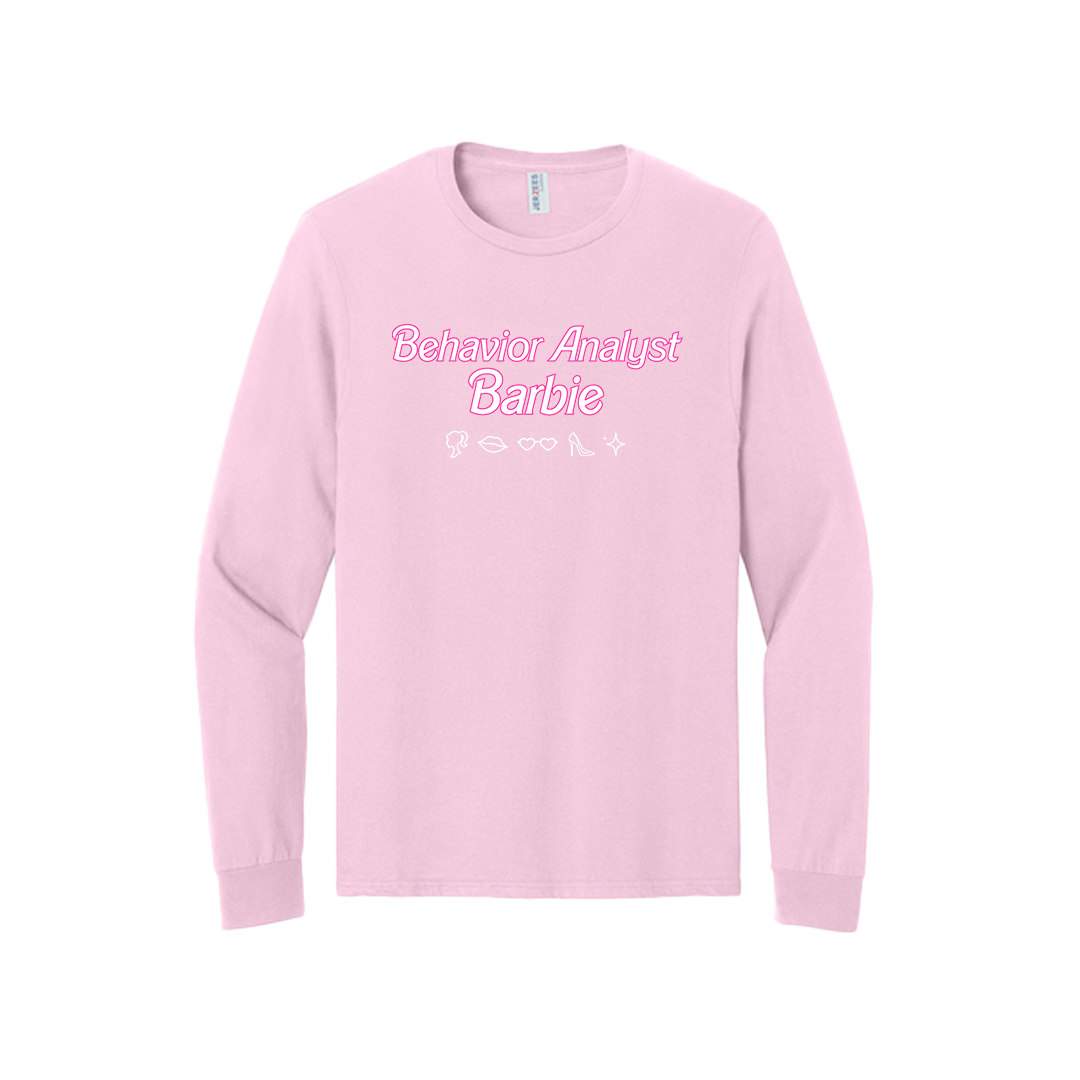 Behavior Analyst Barbie Jerzees Long Sleeve Tee
