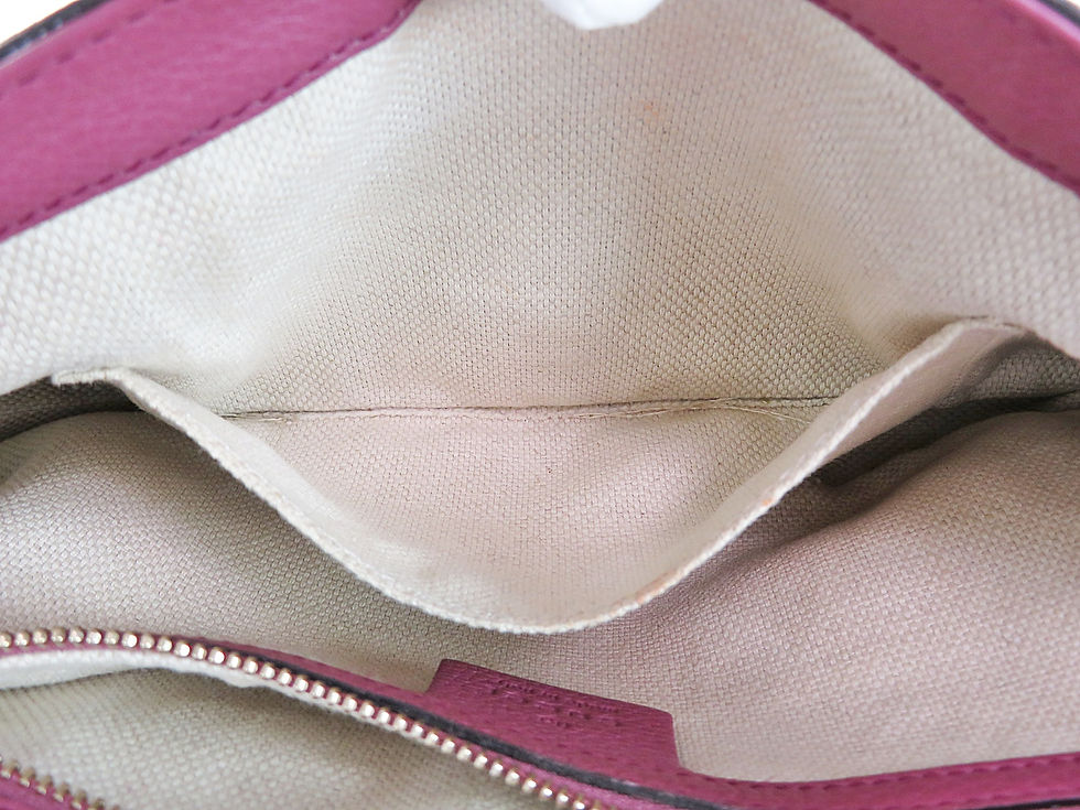 Thumbnail: Authentic GUCCI Purple Leather Flap Cover Chain Shoulder Crossbody Bag Purse