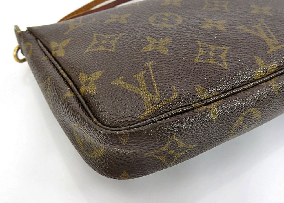 Thumbnail: Authentic LOUIS VUITTON Accessory Pochette Monogram Tote Hand Bag