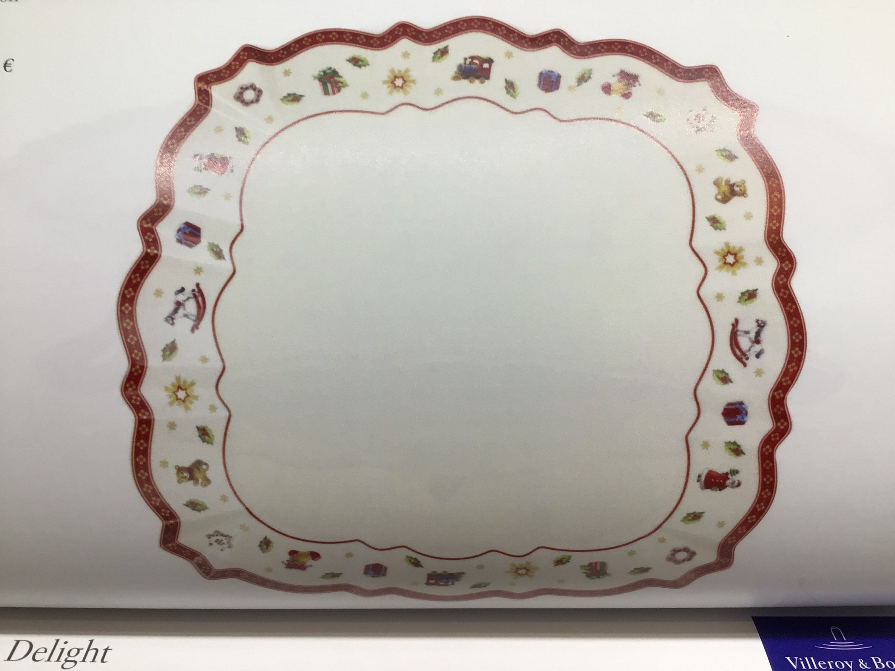 NATALE  PIATTO  A SERVIRE  26x26