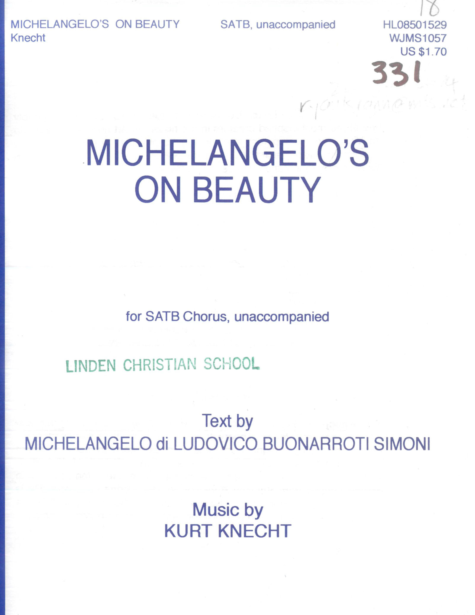 Michelangelo's On Beauty