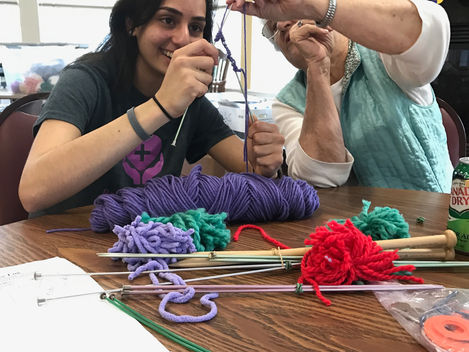 Knitting at Las Palmas!