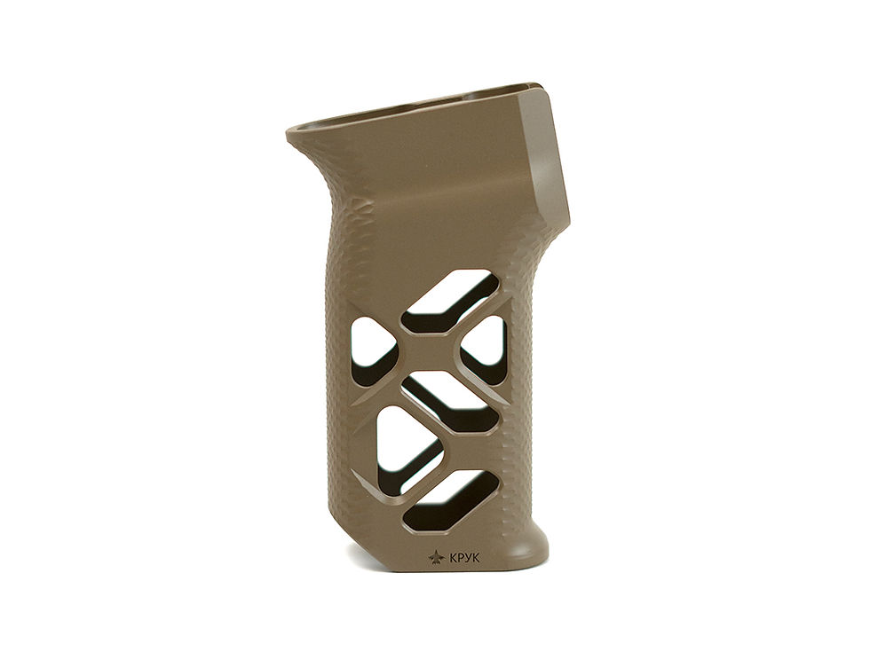 Прев'ю: Чорне скелетне руків’я КРУК для АК, вид збоку, авіаційний алюміній