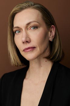 Theatrical Headshot of woman in black dress in Atlanta