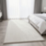 White area rug in a bedroom