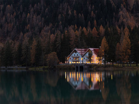House over lake