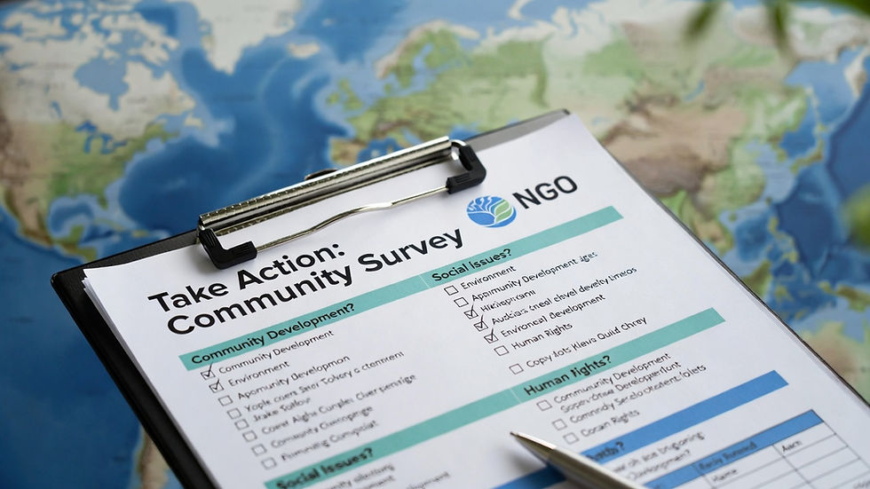 Questionnaires from the community on important issues.