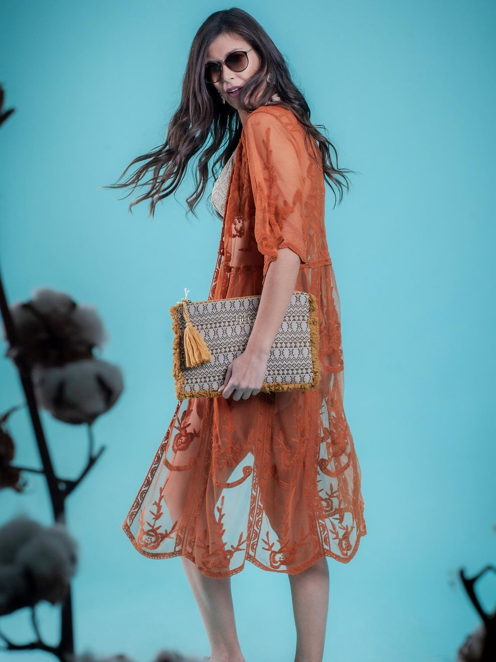 Thumbnail: Claudia Embroiderd Lace Kimono