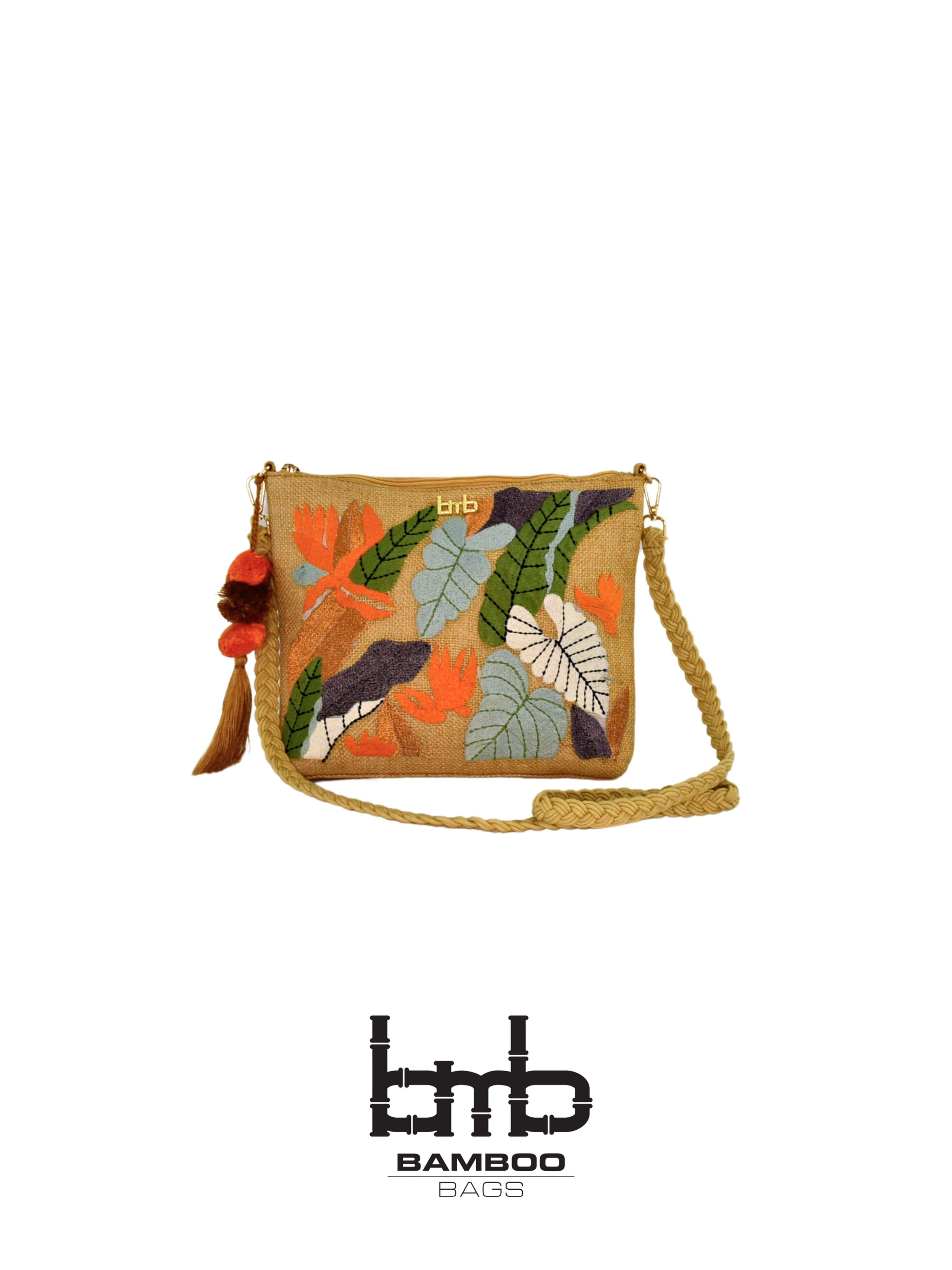 Blossom Jute Clutch Bag