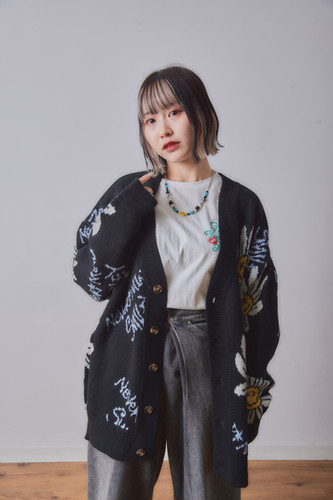 SMILEY】 総柄スマイルニットカーデ (133802) | rings-official 