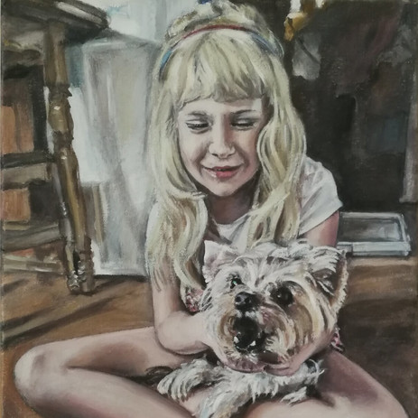Agnes Portrait von Jura Kuba, Öl auf Leinwand, Gemälde, 40 x 30 cm.jpg