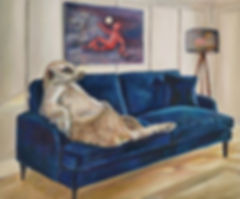 Meerkat At Home, Oil painting on canvas, 60 x 50 cm