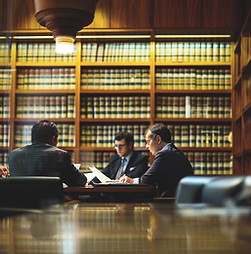 Attorneys in conference room