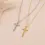 Miniature : Collier Chaîne Fine Pendentif Croix Classique Brillant.