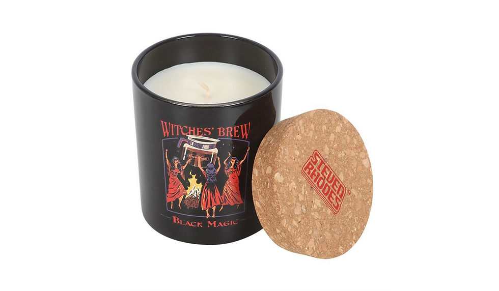 Thumbnail: Witches’ Brew Black Magic Candle – Oat Milk Latte Scented Gothic Candle with Cor