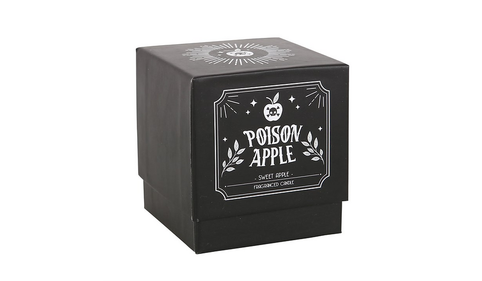 Thumbnail: Poison Apple Sweet Apple Candle – Gothic Black Glass Fairytale Candle