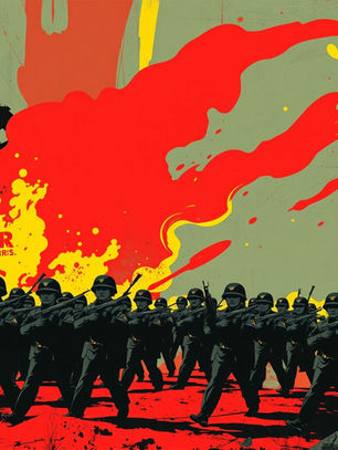 An abstract image of Israeli assault in Gaza, Palestine