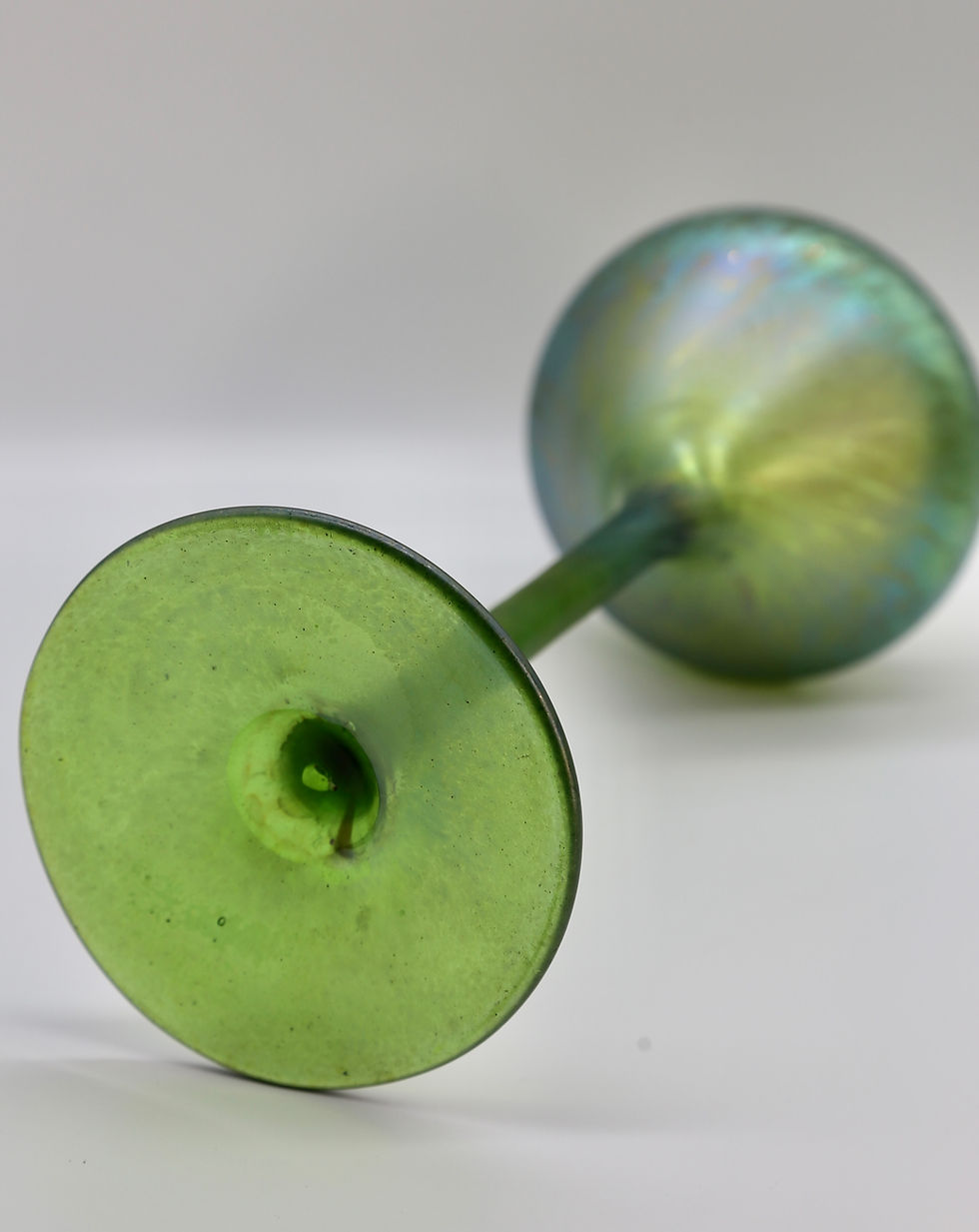 Thumbnail: Loetz Art Glass Iridescent Green Vessel circa 1900